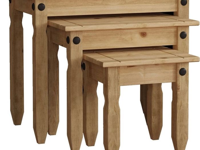 Movian Corona Nest Of Tables, Solid Pine Wood (FREE POSTAGE)