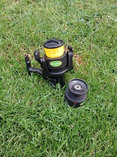 fishing reel + spare spool.
