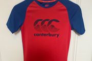 Boys Canterbury Vapodri Red and Blue T- Shirt Age 12 Years