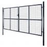 Mesh Garden Gate Galvanised Steel 289x150 cm Grey Image 2