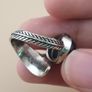 Lot Of 2 Vintage Suliemani Eye Agate Brass Rings Image 10