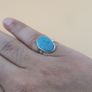 Beautiful Natural Arizona Turquoise Oval Stone Ring in Sterling Silver Image 5