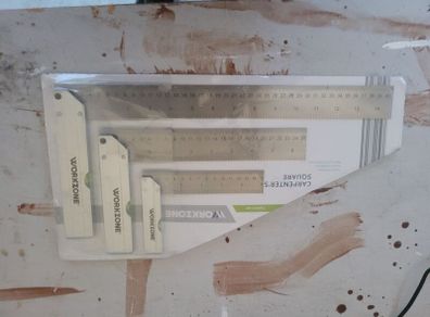 set of 3 workzone woodworking squares