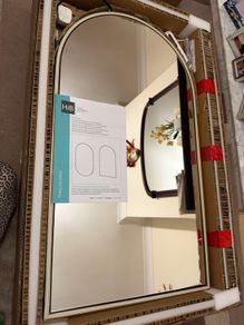 mirror HiB Romana Arch 50 LED Bathroom Cabinet  500mm (Brushed Brass Finish)