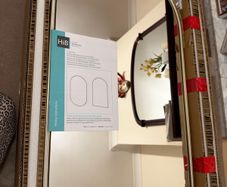 mirror HiB Romana Arch 50 LED Bathroom Cabinet  500mm (Brushed Brass Finish)