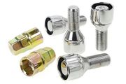 4 x alloy wheel lock bolts nuts lugs M14 x 1.5 17mm Hex 28mm thread Radius 10,9 Grade