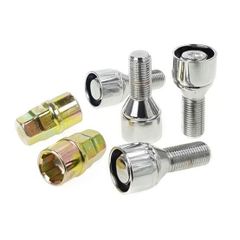 4 x alloy wheel lock bolts nuts lugs M14 x 1.5 17mm Hex 28mm thread Radius 10,9 Grade