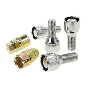 4 x alloy wheel lock bolts nuts lugs M14 x 1.5 17mm Hex 28mm thread Radius 10,9 Grade