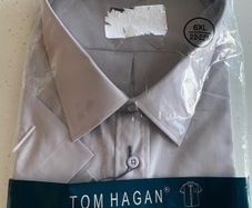 Tom Hagan short sleeved shirt grey size 6xl - New