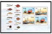 1991 Ireland Fishing Fleet Commemorative Stamp Booklet Pane Mint Never Hinged. Hibernian HP47