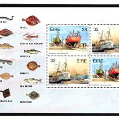 1991 Ireland Fishing Fleet Commemorative Stamp Booklet Pane Mint Never Hinged. Hibernian HP47