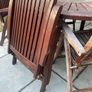 Teak garden table & chairs Image 6