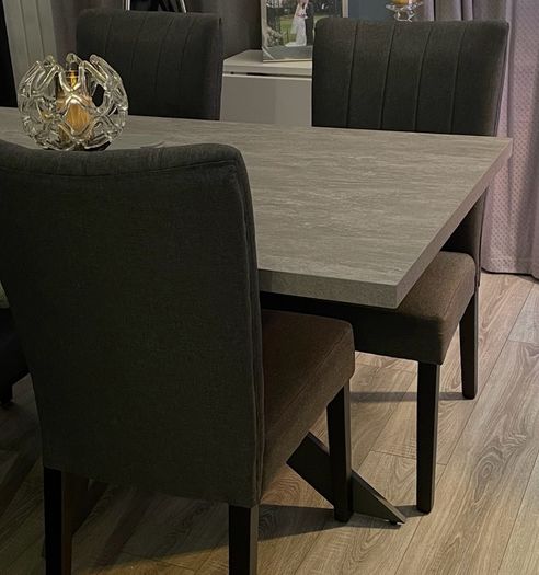 Ark Rectangular Dining Table | Grey