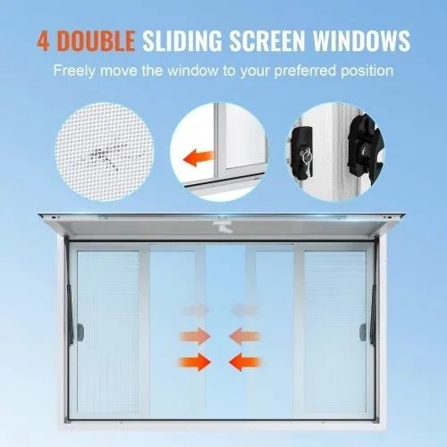 122L x 91.4W cm Concession Stand Serving Window Food Truck Service Awning