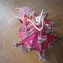stunning bright pink chandelier ceiling light BNWT Image 9