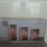 Candle Set/"Pure Decor" Glass Flicketing LED Candle Set (3) .. Reduced Image 2