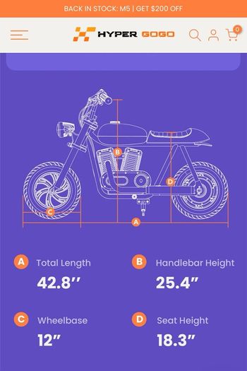 Electric Motor For Children Hyper Gogo Pioneer 12 Black