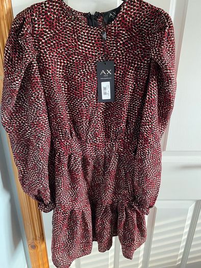 AX Paris Red Animal Print Puff Sleeve Skater Dress BNWT