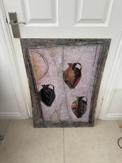 Derek Menary, b.1943. Original Mixed Media on Paper, 2004. Vessel Composition