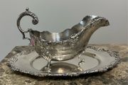 silver plated gravy sauce boat