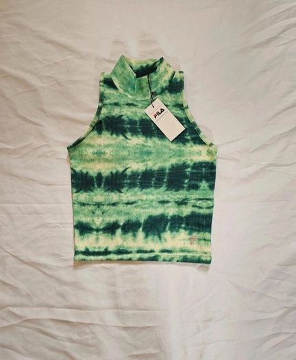 Fila Green Tie Dye Mini Sports/Gym/Casual Crop Top RRP 45E