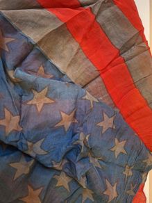 SALE!  Silk and Cotton Blend US Flag Scarf