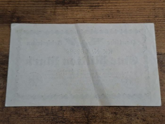 German Empire, 1 Million Mark Note 1923, Deutsche Reichsbahn, circulated - free standard postage