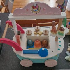 Wooden Ice Cream Cart