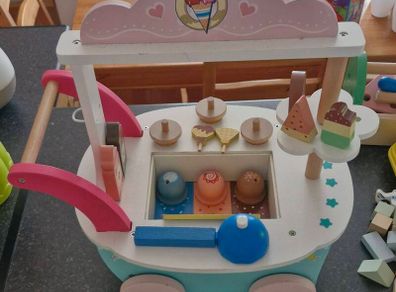 Wooden Ice Cream Cart