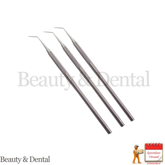 3x Dental Probe No.6 Single Ended Diagnostic Tooth Plaque Remover Oral Cleaning