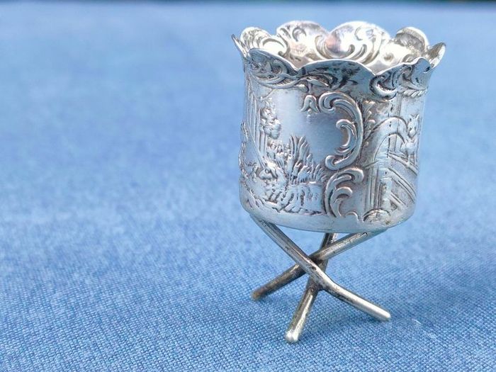 Miniature 19th century 800 silver chalice
