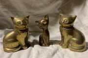Brass cat set