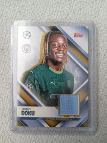 Topps Match Attax 25/26 Jersey Relic Official Memoraibilia Card Jeremy Doku