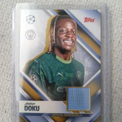 Topps Match Attax 25/26 Jersey Relic Official Memoraibilia Card Jeremy Doku