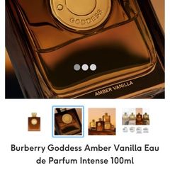 BUrBERRY Goddess Amber Vanilla 100ml parfum for her