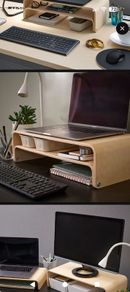 ikea laptop stand VATTENKAR Laptop/monitor stand - birch 52x26 cm