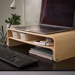 ikea laptop stand VATTENKAR Laptop/monitor stand - birch 52x26 cm