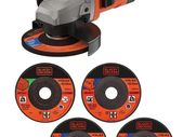 710 W Grinder Power Tool 115 mm with 5 Cutting Discs, BEG010A5-GB