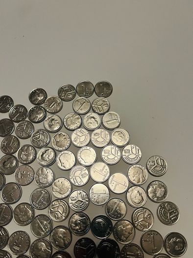 Belgian 1 Franc Coins. Bundle. 1990s. Around 150 in total