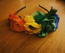 rainbow hairband- perfect for pride parade or Halloween