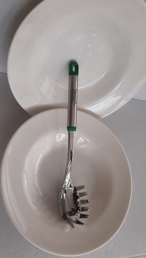 3 New large plates and new s/s pasta server