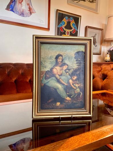 Early 20th Century Vintage Framed Religious Art Lithograph Print