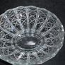 Vintage Large Italian Oval Flint Glass Pedestal Footed Bowl 10inch Image 2