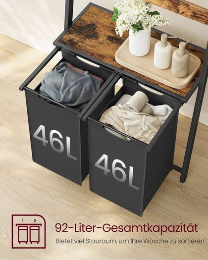 Laundry basket with towel ladder Bathroom furniture