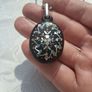 Mid 19th Century Mother Of Pearl Jet Mourning Pendant (Double Sided Engraving) Image 5