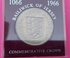 Jersey 1966 Battle Of Hastings  Proof Crown Coin