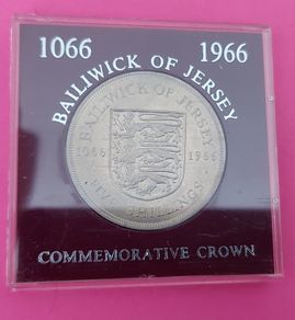 Jersey 1966 Battle Of Hastings  Proof Crown Coin