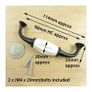 White Ceramic Handle 2 Sizes To Choose Image 2
