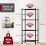 Storage Shelves - 4 Tier Sturdy Metal Garage Shelving Unit with Adjustable Leveling Feet, Space-Saving Shelves Organizer for Pantry, Laundry, Kitchen, 46.5 x 32.0 x 112 cm, Black Image 3