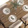 Bar set 5-piece, table and 4 chairs, button tufting, thick padding, linen-look, Beige Image 3